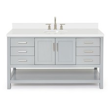 Ariel S061SWQOVO Magnolia 60" - Grey / Pure White Top
