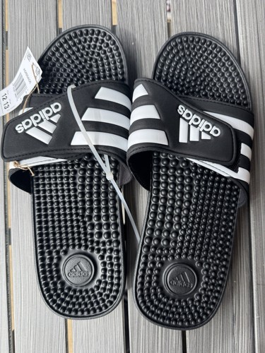 Adidas Adissage Slide Damen 13/Herren 12 - schwarz/weiß