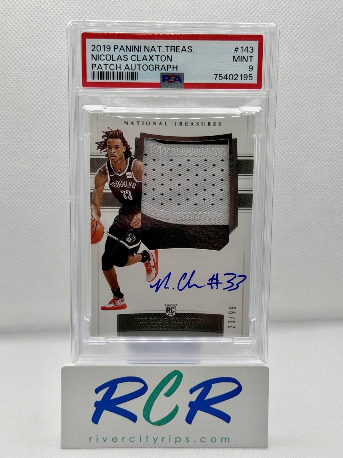 Nicolas Claxton 2019 National Treasures #143 TRUE RPA Rookie RC Patch Auto /99