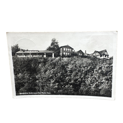 Postkarte AK Berghotel Rosstrappe bei Thale Harz Gelaufen 1954 Ansichtskarte
