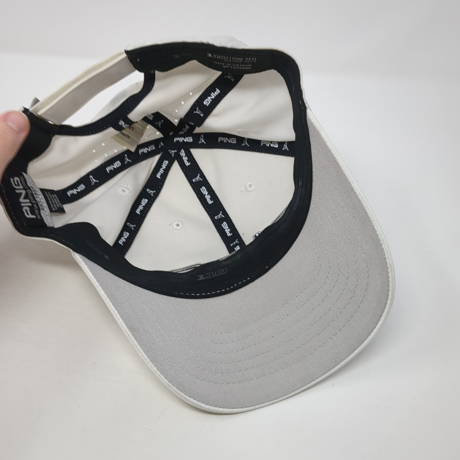 Ping Strapback Hat Solid White One Size Embroider… - image 7