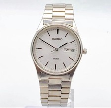 Seiko Spirit Watch Analog 7N43-7B60 Silver Quartz Work Authentic Mens