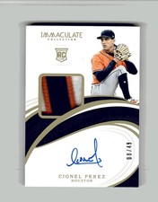 2019 Panini Immaculate Collection #32 Cionel Perez Gold #/49