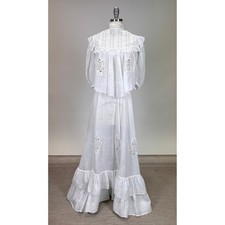Antique Victorian Cotton Set Shirt and Skirt Lace Ruffles Lightweight AS IS