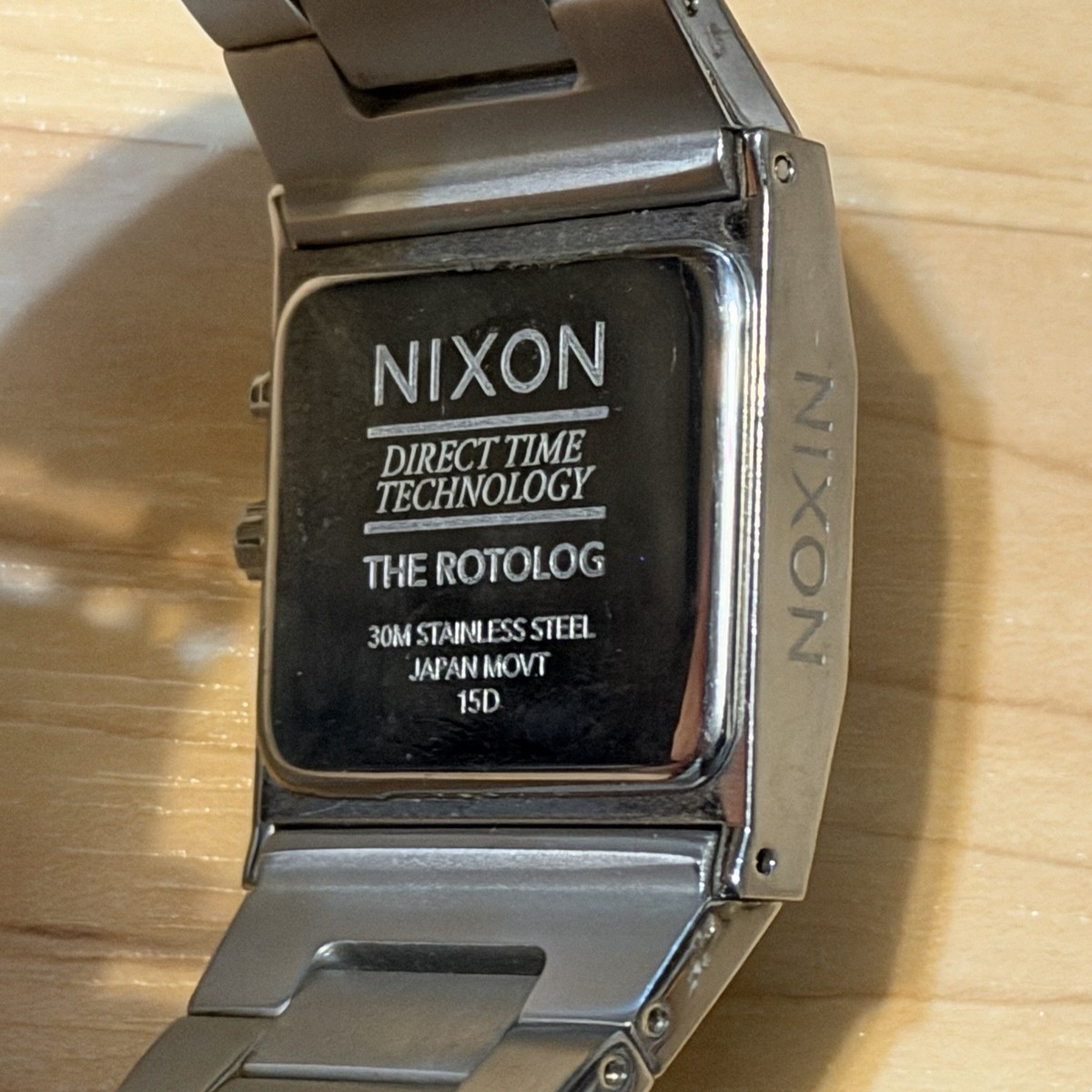 Nixon The Rotolog Direct Time Technology Teak Wood Analog Men's