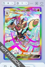 Pokemon TCG POCKET - Mega Lopunny Rainbow Raro 2⭐, Crimson Blaze, Inglés