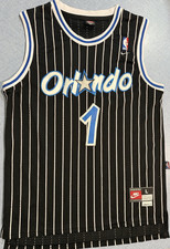 Nike Orlando Magic Jesus Hardaway #1 Black Pinstripe NBA Jersey Men’s Size L