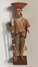 Vintage Peruvian Folk Art Male Figurine Hand Crafted South America Doll