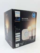 Philips - Hue A19 Bluetooth 75W Smart LED Starter Kit - White