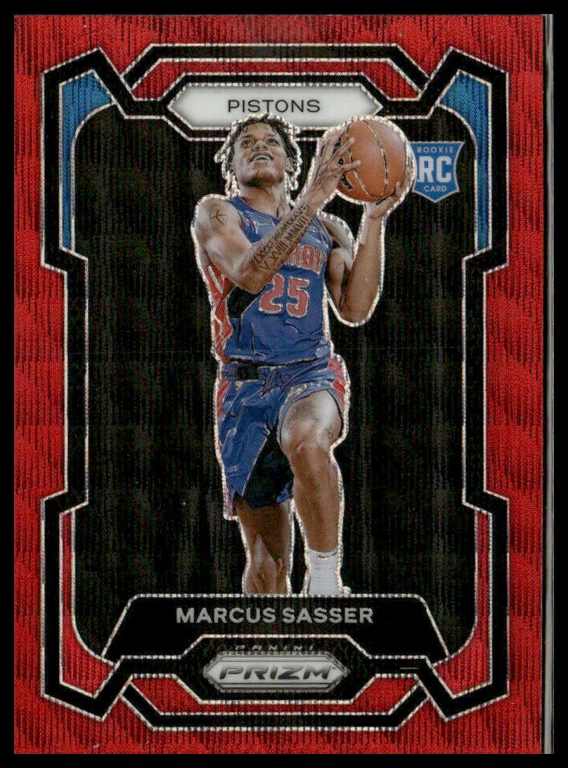 2023-24 Panini Prizm #174 Marcus Sasser Prizms Ruby Wave