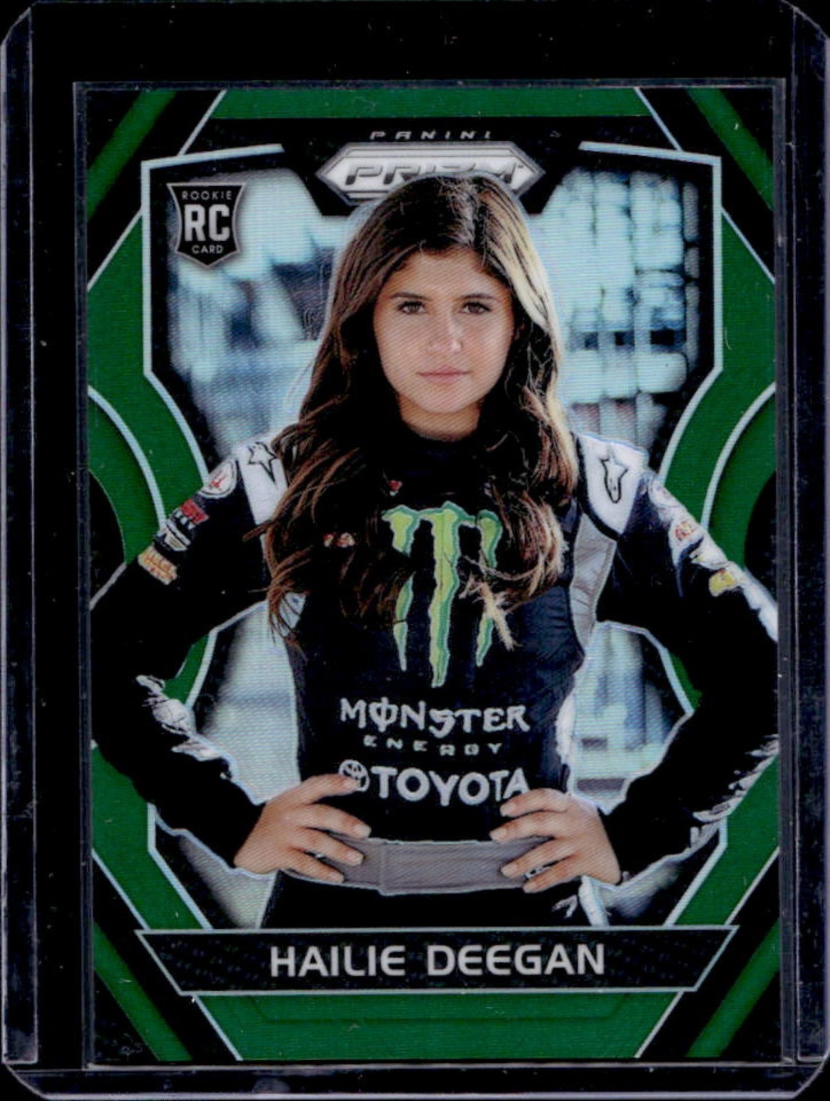 2018 Prizm Hailie Deegan RC Green Rookie #11/149