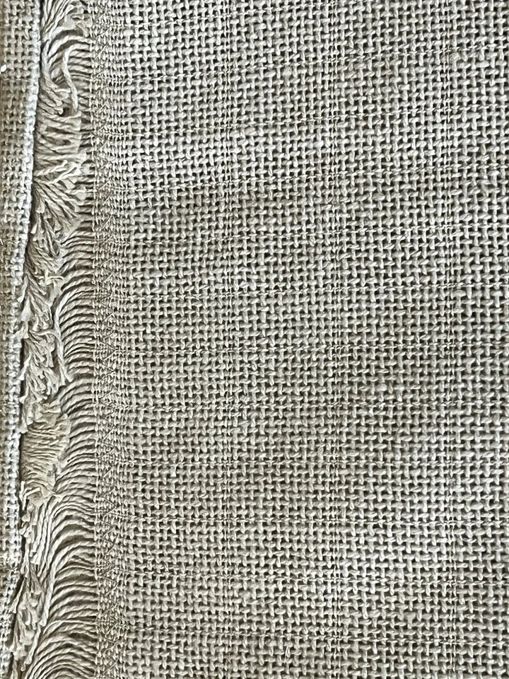 Park Designs Crawford Flax Natural Burlap Rustic Weave Runner 13" x 54" New - Image 2 of 2