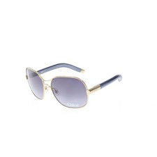 Chloe Womens Cat Eye Sunglasses OS Gold Gray Metal Plastic Two Tone Luxury Frame