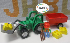 ( RB 18/2) Lego Duplo Traktor mit Frontlader und Anhänger Bauernhof