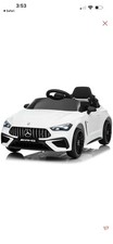 Kids Electric Ride On Car Childrens Mercedes Benz Car Remote Control Music White