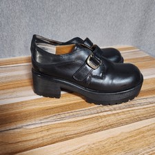 VTG Y2K Mudd Size 8 Platform Chunky Heel Loafers Goth Grunge Punk 90s 2000s
