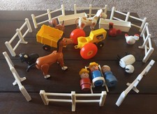 Vintage 1968 Fisher-Price  915 Family Farm Accessories, Animals, Fence, Tractor