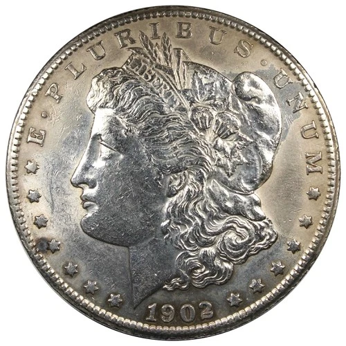 1902-S Morgan Dollar AU Details Harshly Cleaned A3062