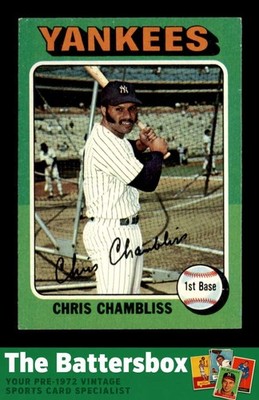 1975 Topps #585 Chris Chambliss   EX/EX+ X3733824