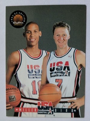 REGGIE MILLER / LARRY BIRD, 1993-94 SKYBOX PREMIUM USA BASKETBALL TIP-OFF #11