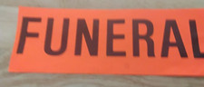 SIGNO DE PAPEL 9 1/2 X 3 1/2 "FUNERAL" HURSEN FUNERARIA LADERA ILLINOIS