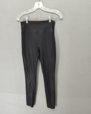 Spanx Women XL Black Faux Leather Comfortable Smoothing Leggings New With Tags