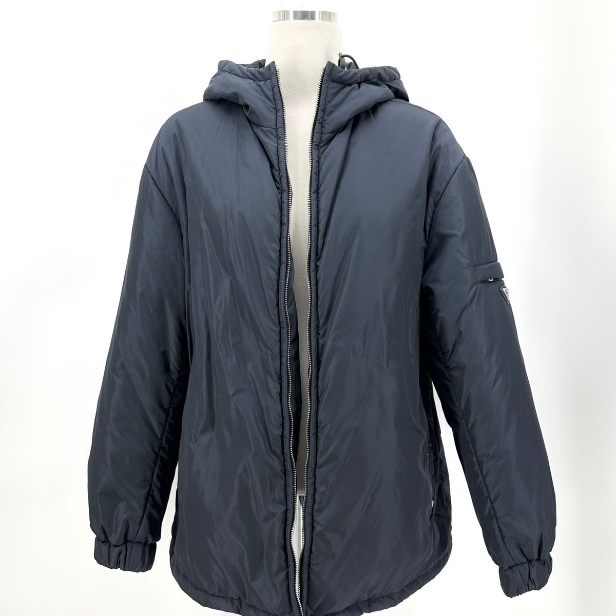 Prada Nylon Triangle Logo Belt Lightweight Puffer Coat SKU Prada Nylon Triangle Logo Belt Lightweight Puffer Coat SKU