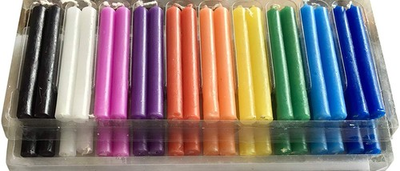 #ad Taper Spell Candles 40 Pcs Assorted Colors Use for Casting Chimes Spells $11.99