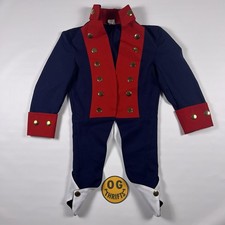 Kids Revolutionary War Colonial Soldier Costume Patriot Red Blue USA Made