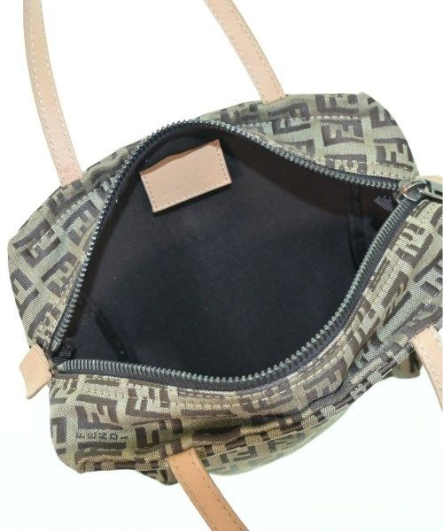 FENDI Handbag Beige Leather Canvas Zucchino Unisex From Japan thumbnail 3