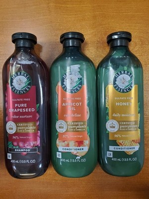 3 Pk: Herbal Essences Grapeseed Shampoo/Apricot Oil Cond./Honey Cond. - E5D