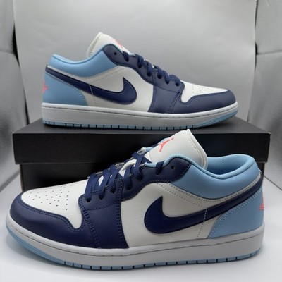 Nike Air Jordan 1 Low Sail Blue Chill Void 553558 149 Men's US Size 12