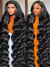220 Density Body Wave Human Hair Wig 40-50 Inch 13x4 13x6 360 Lace 5x5 Closure
