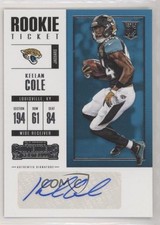 2017 Contenders Rookie Ticket/Rookie Ticket Variation Keelan Cole #293 Auto 4l3