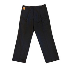 Dockers Go Khaki Dress Pants Mens Sz 38x30 Gray Trouser Pleated Cuffed Workwear