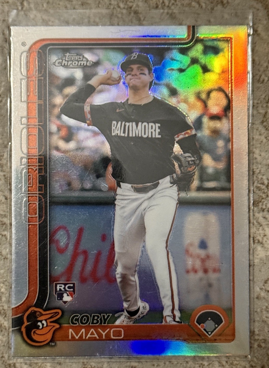 2025 Topps Chrome - Coby Mayo #120 Refractor (RC) Baltimore Orioles