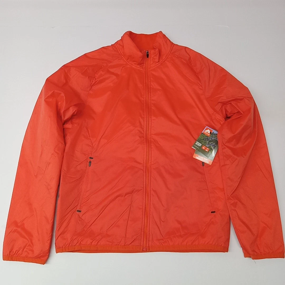 Ozark Trail Insulated Jacket Mens S Orange Lightweight UPF 50 Wind Resistant NWT