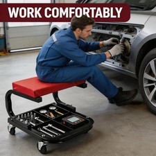 Rolling Mechanic Chair 250lb Garage Creeper Stool Tool Storage Seat With Wheels Rolling Mechanic Chair 250lb Garage Creeper Stool Tool Storage Seat With Wheels