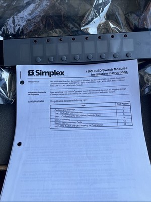 (SEALED) Simplex 4100-1280 8 Button/Red LED Module