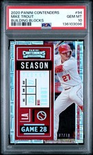 2020 CONTENDERS BUILDING BLOCKS #94 MIKE TROUT 2/10 PSA 10