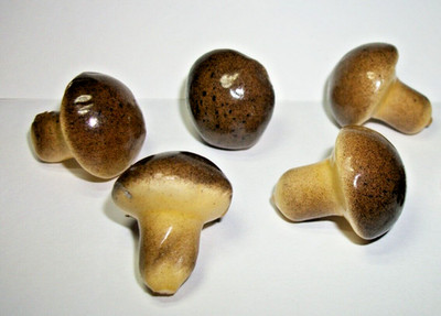 5 Piece Realistic Artificial Foam 1'' Mushrooms ~ Crafts, Fairy Gardens~ NEW