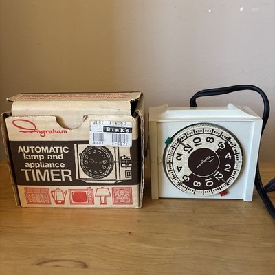 Vintage Ingraham Automatic Timer 24 Hour for lamp and small appliances Ingram