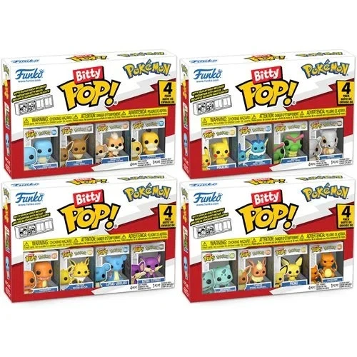 Funko Bitty Pop! Pokemon Mini-Figure 4-Pack - Select Figure(s)