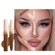2in1 Cream Contour Highlighter Stick, Neutral Bronzer Makeup Sticks, Applies