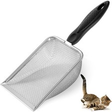 Stainless Steel Mesh Cat Litter Scoop Sturdy Corner Shovel Easy Clean Reptile