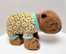Walmart Brown Capybara 15" Plush Pajamas Slippers PJs Stuffed Animal