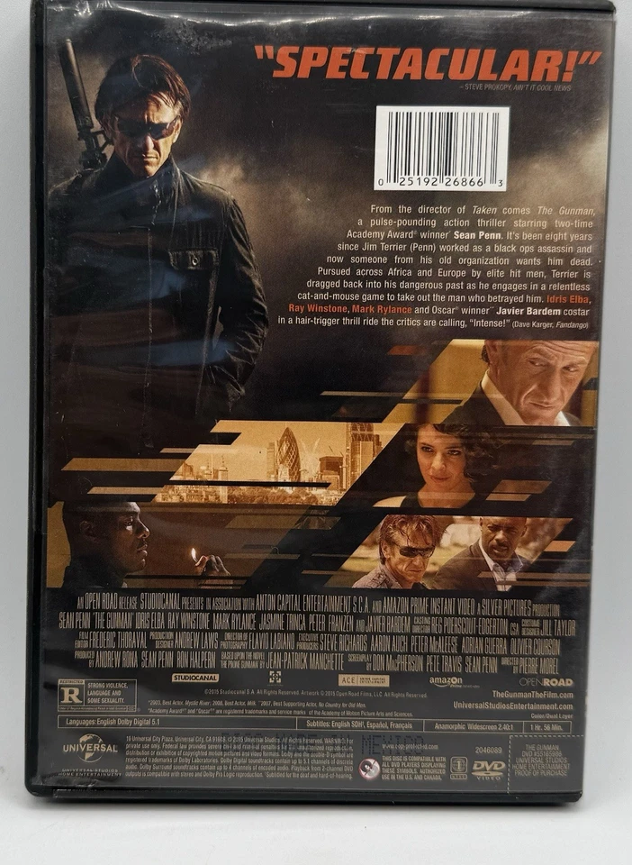 The Gunman DVD Widescreen Sean Penn Idris Elba Ray Winstone Mark Rylance 2015 - Image 2 of 3