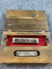 Lot Of 2 Vintage Hohner Harmonicas Germany With Case Pre War Old Standby Echo