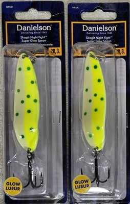 2 Pack, Danielson Night Fight Skagit Spoon 1oz TKO NFSK1TKO, NEW
