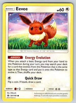 Eevee 101/149 SM Base Set Regular NM